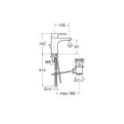 Mitigeur lavabo monotrou chromé L20 - ROCA A5A3I09C00 