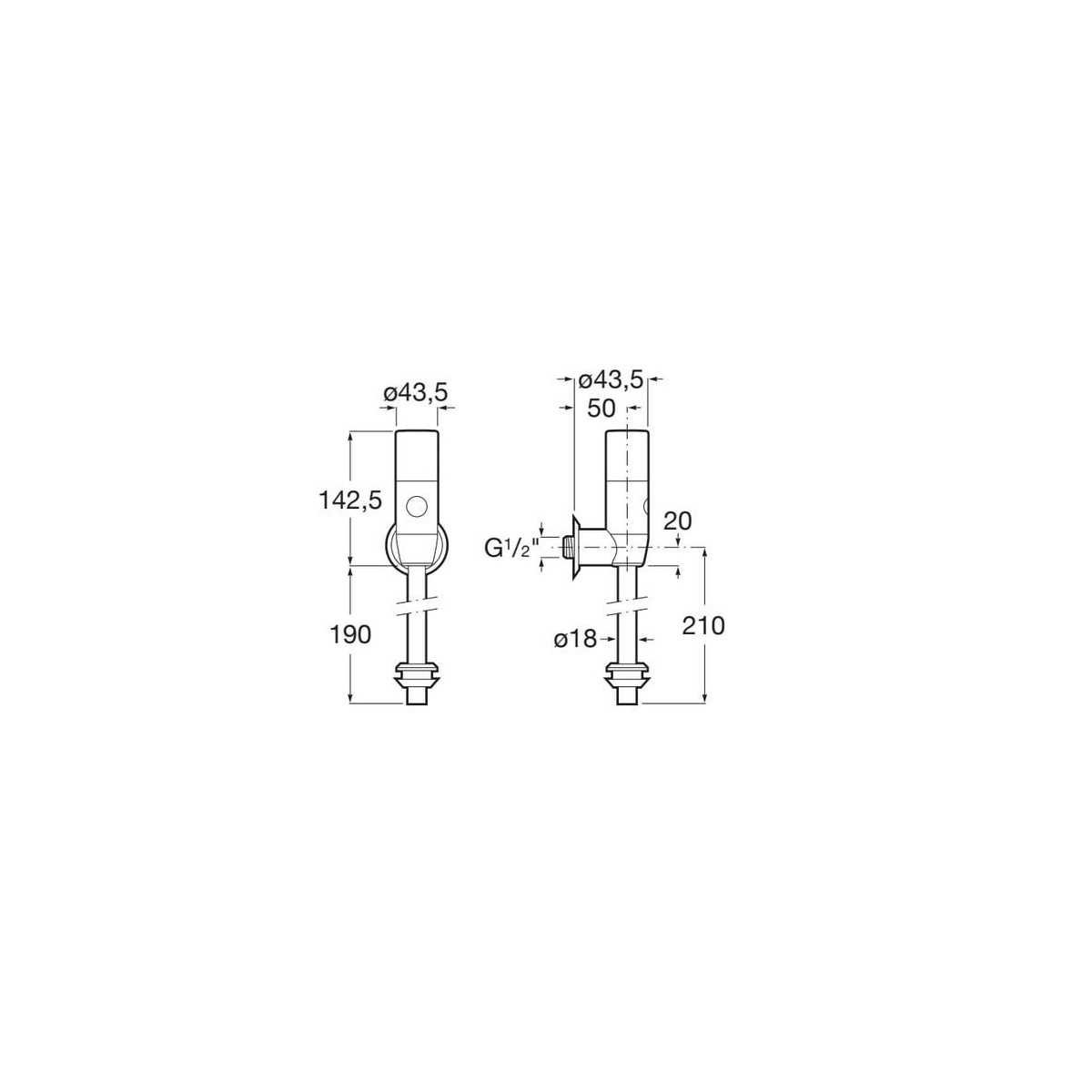 Sentronic-V Robinet Elec Urinoir - A5A9A79C00 ROCA 
