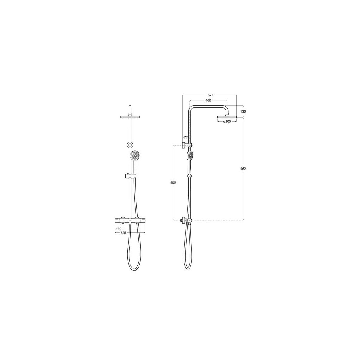 Victoria-T Basic Colonne Douche Noir Mat - ROCA A5A9F18NB0 
