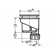 Vidage sortie verticale avec garde d'eau 50 mm - ROCA A27L044000 