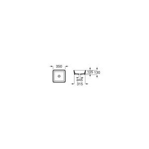 Optica vasque à poser square 350x350mm noir mat - ROCA A327B12080 