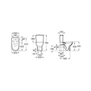 Victoria réservoir avec alim latérale équipé d'un mécanisme 3/6 litres NF - ROCA A341V04000 