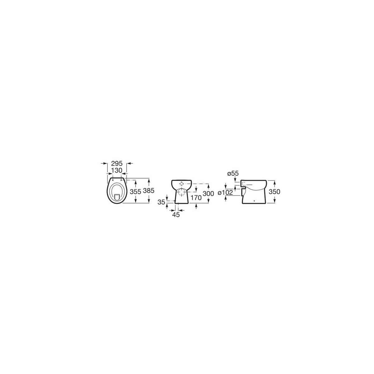 Baby Cuvette Wc Alim Independante Sh Blanc - ROCA A344PB7000 