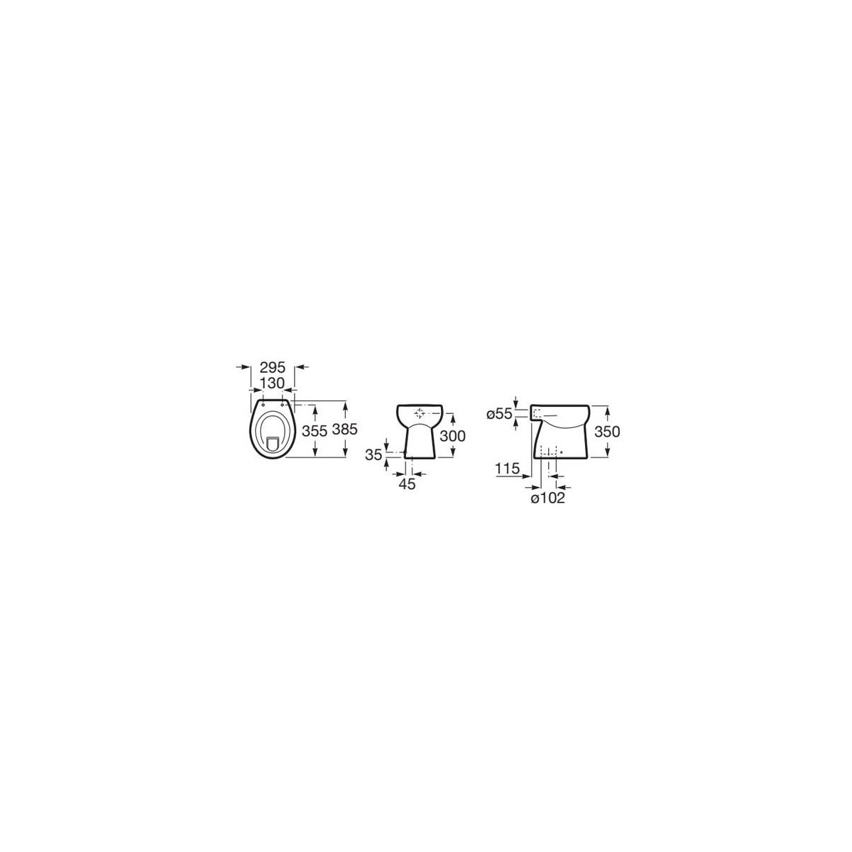 ROCA Baby Cuvette Wc Alimentation Independante Sv Blanc - A344PB8000 