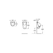 Pack Urinoir Chic Alim Sup+Robi Fluent+Tube Externe - ROCA A35T45L000 