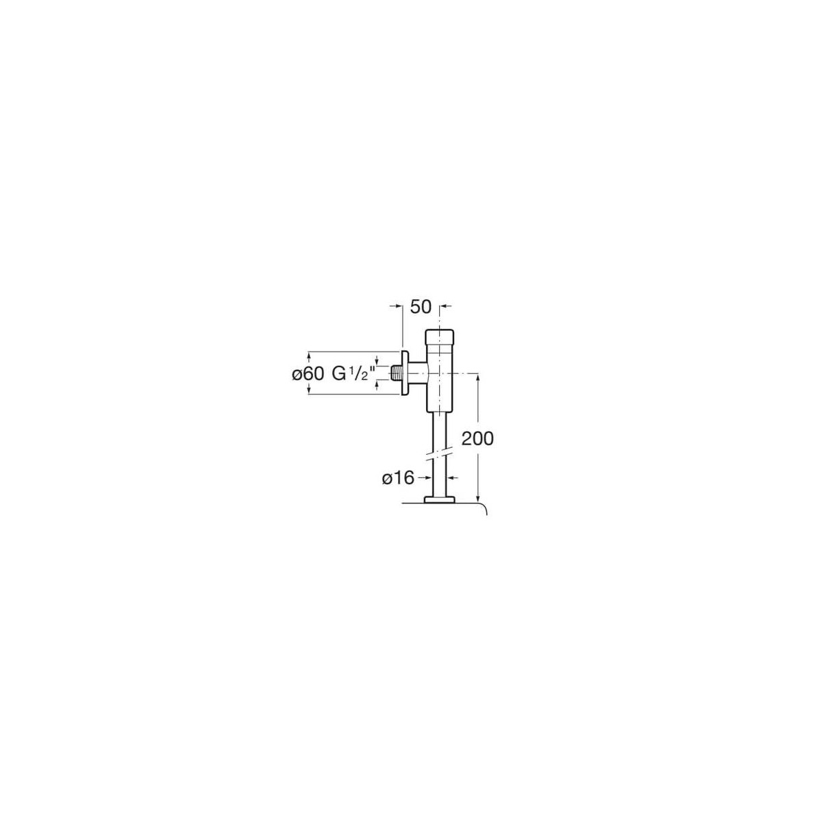 Aqualine Confort Robinet Pr Urinoir - A5A9177C00 ROCA 