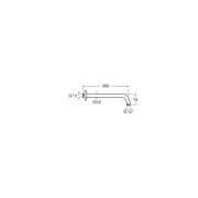 ROCA Bras Mural Pour Pomme De Douche L300 - A5B0150C00 