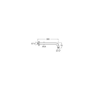 ROCA Bras Mural Pour Pomme De Douche L300 - A5B0150C00 