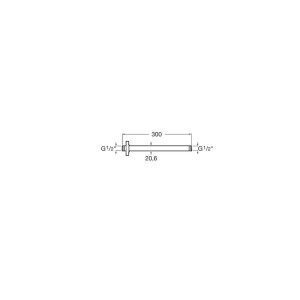 ROCA Bras Plafond Pour Pomme De Douche L300 - A5B0650C00 