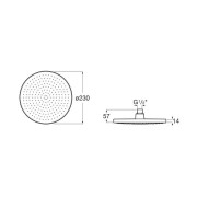 Rainsense pomme de dche ronde pvd acier inoxydable - ROCA A5B1803SM0 