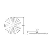 Raindream Pomme Douche Ronde 400Mm Metal - ROCA A5B2650C00 
