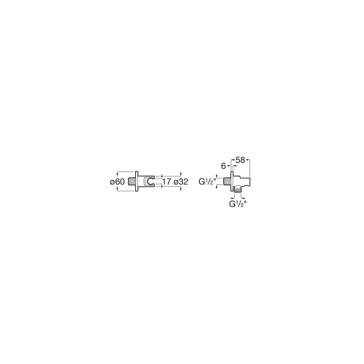 Prise D'Eau+Support Douchette+Rosace Rose Gold - ROCA A5B5250RG0 