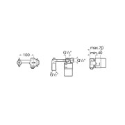 Ona Corps D'Encastrement Pour Mitigeur A5A359E..0 Noir Mat-Roca A5E3501Nb0 