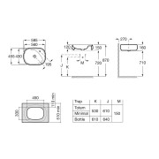 Beyond Vasque A Poser 585X455 Percee 1 Trou - ROCA A3270B8000 