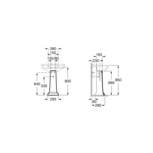 Colonne Pour Lavabo CARMEN - ROCA A3370A0000 