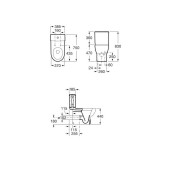 Reservoir avec alimentation par dessous 3/6L blanc MERIDIAN - ROCA A34124H000 