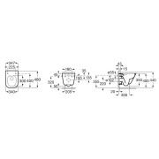 The Gap Square Wc Suspendu Compact 480 Rimless-Roca A34647A000 