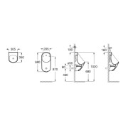 Proton Urinoir Suspendu Alim Sup Rimless - ROCA A3590J2000 