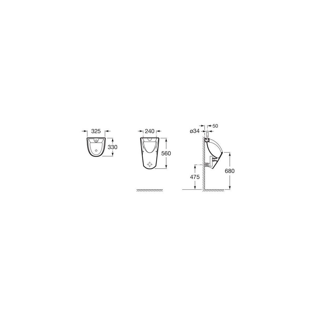 Chic Urinoir Alimentation.Exterieure Blanc - ROCA A35945L000 