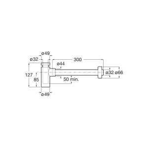 Siphon laiton 300 mm titanium black brossé - ROCA A5064070NM 