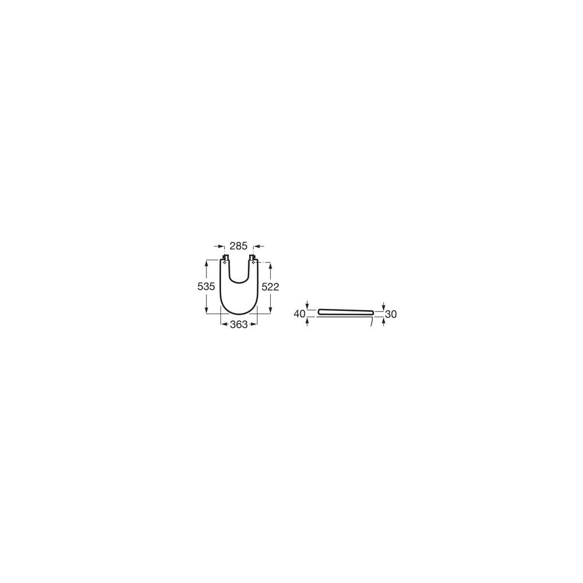 Meridian-N Abattant Bidet Supralit Blanc - ROCA A8062A200B 