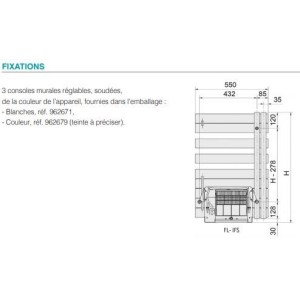 Sèche-serviette ACOVA - FASSANE SPA  + AIR Asymétrique à droite eau chaude
