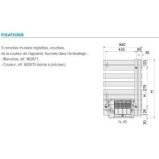 Sèche-serviette ACOVA - FASSANE SPA  + AIR Asymétrique à gauche eau chaude 1429W (429W + 1000W) FL081-055IFS