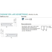 Sèche-serviette ACOVA - FASSANE SPA  + AIR Asymétrique à gauche eau chaude 1429W (429W + 1000W) FL081-055IFS