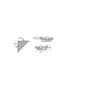 Compas Porte-Savon Grille 200X200Mm Chromé - ROCA A817695C00 