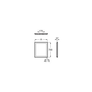 Iridia Miroir Rect. 600X700Mm - ROCA A812340000 