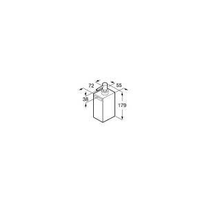 Rubik Distrib De Savon Liquide A Poser Noir Mat - ROCA A816841024 