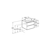 The gap meuble 2 tiroirs pour vasque à poser 600mm city oak - ROCA A851500402 