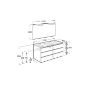 The Gap Pack 3T 1200Mm (Unik+Miroir) Frêne Nordic - ROCA A851524434 
