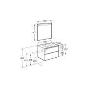 The Gap Pack Compact 2 Tiroirs (Unik+Miroir) 700Mm Noyer/Poignées Noires - ROCA A851527517 