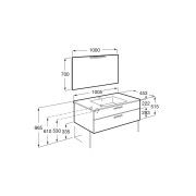 Victoria pack 2 tiroirs 1000mm city oak - ROCA A851605402 