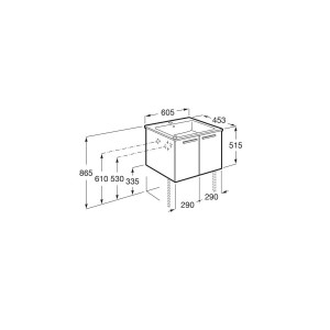 Victoria Unik 2 Portes 600Mm  Noyer-Roca A851650517 
