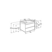 Ona Unik 2 Tiroirs 800Mm Centré Blanc Mat-Roca A851691509 