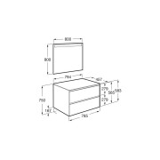 Ona Pack Meuble 2T+Plan Pr Lav Centré+Miroir 800 Chêne Bl-Roca A851716512 