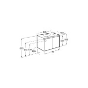 Tenet Unik 2 Portes 800 Mm Blanc Brillant - ROCA A851774806 