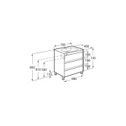 Tenet Unik 3 Tiroirs 700 Mm City Oak - ROCA A851780402 