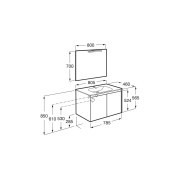 Tenet Pack 2 Portes 800 Mm Blanc Brillant - ROCA A851784806 