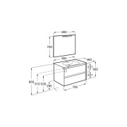 Tenet Pack 2 Tiroirs 800 Mm Blanc Brillant - ROCA A851787806 