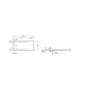 Neo daiquiri 1500x700 a/vid blanc - ROCA A276179000 