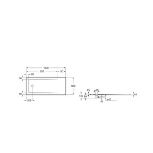 Neo daiquiri 1000x800 a/vid blanc - ROCA A276187000 