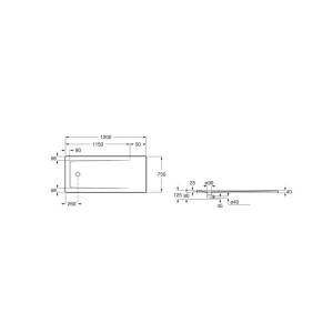 Neo daiquiri 1200x750 a/vid blanc - ROCA A276209000 