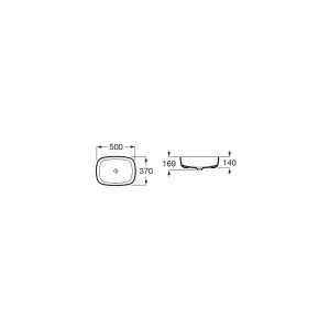Vasque à poser rectangulaire Inspira Soft 37X50 Blanc - ROCA A327500000 
