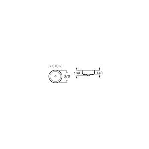 Inspira Rd Lavabo A Poser 37X37 Blanc Mat - ROCA A327523620 