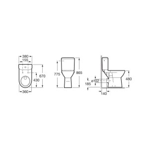 Access Reservoir Alimentation Inferieure 3/6L Blanc - ROCA A341231000 