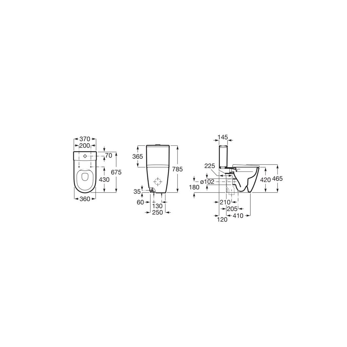Ona Réservoir Alimentation Par Dessous Blanc Mat-Roca A341681620 