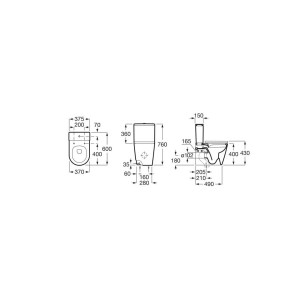 Inspira rd cuv au sol cpt 600 mm dual rimless beige - ROCA A342529650 